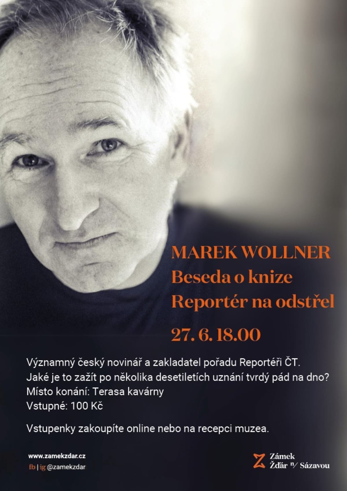 Marek Wollner - Beseda o knize Reportér na odstřel