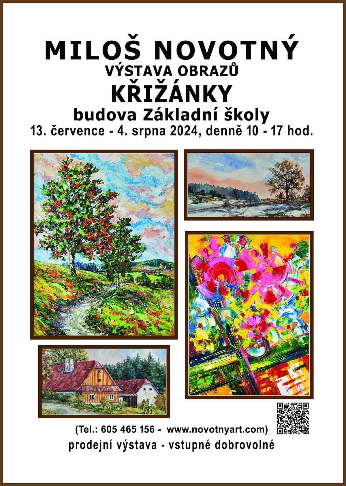 Miloš Novotný výstava obrazů Křížánky