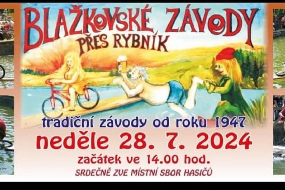 Blažkovské závody přes rybník