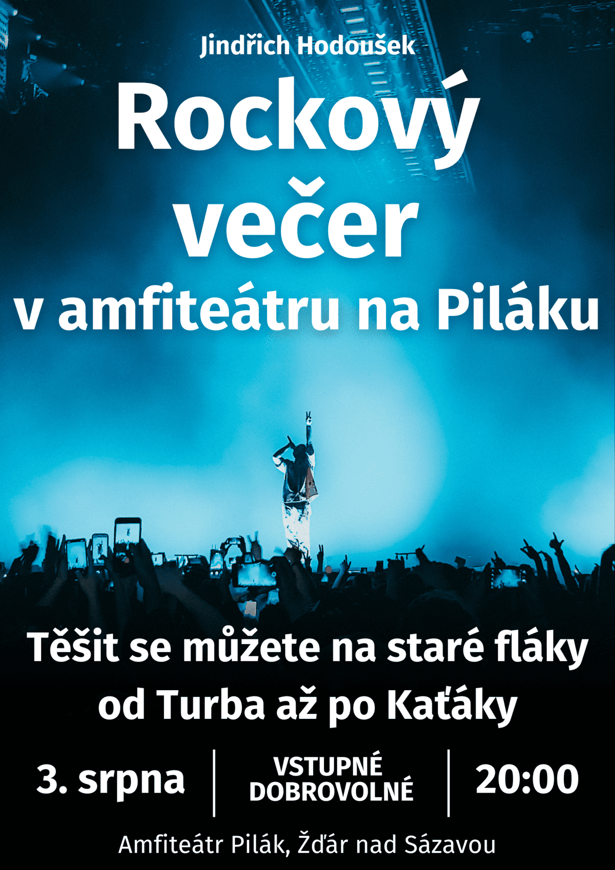 Rockový večer v amfiteátru na Píláku