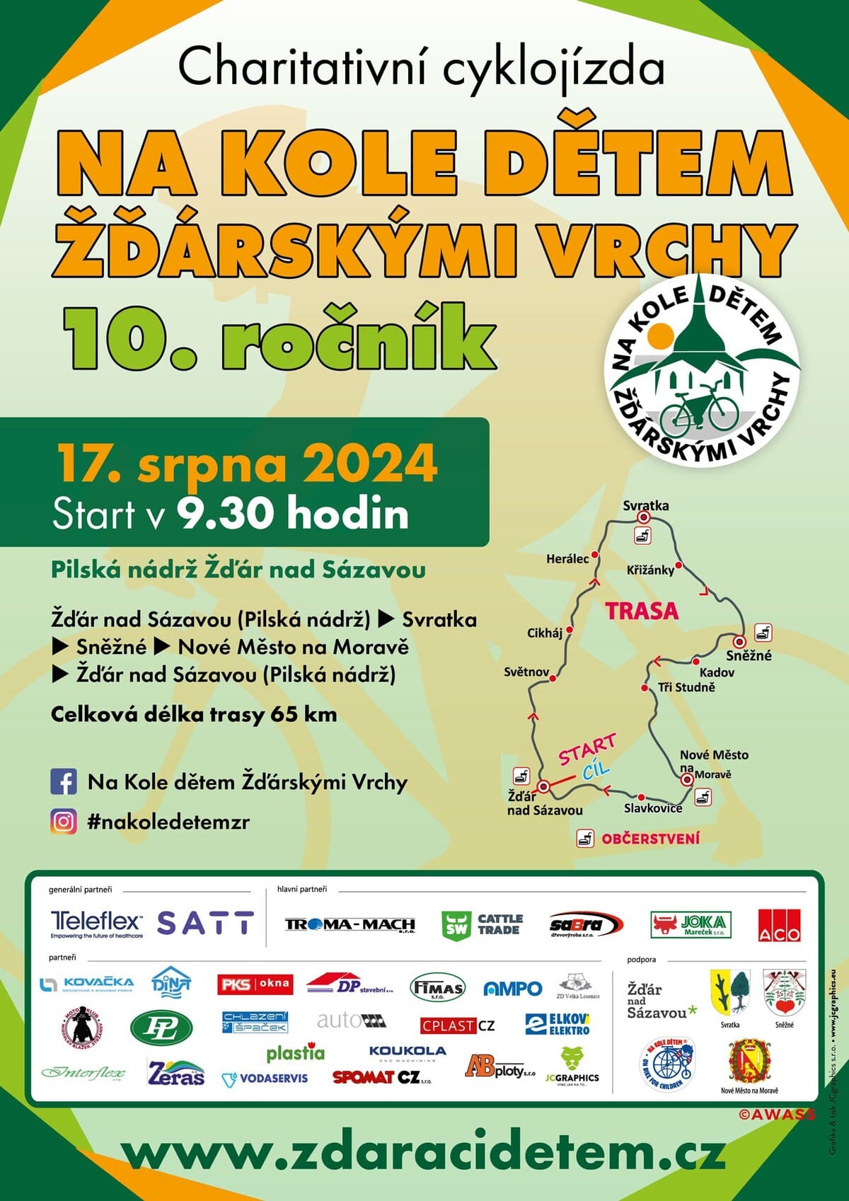 Na kole dětem Žďárskými vrchy