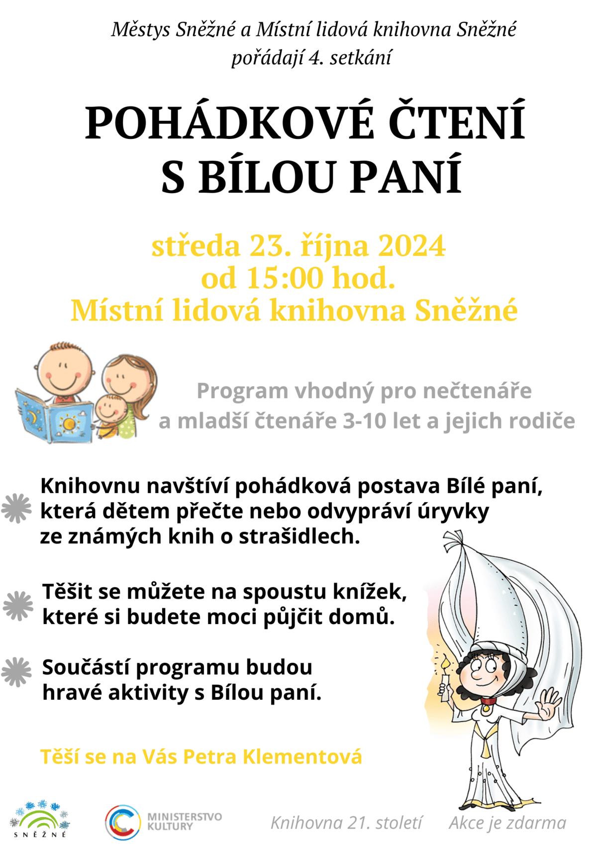 Pohádkové čtení s Bílou paní