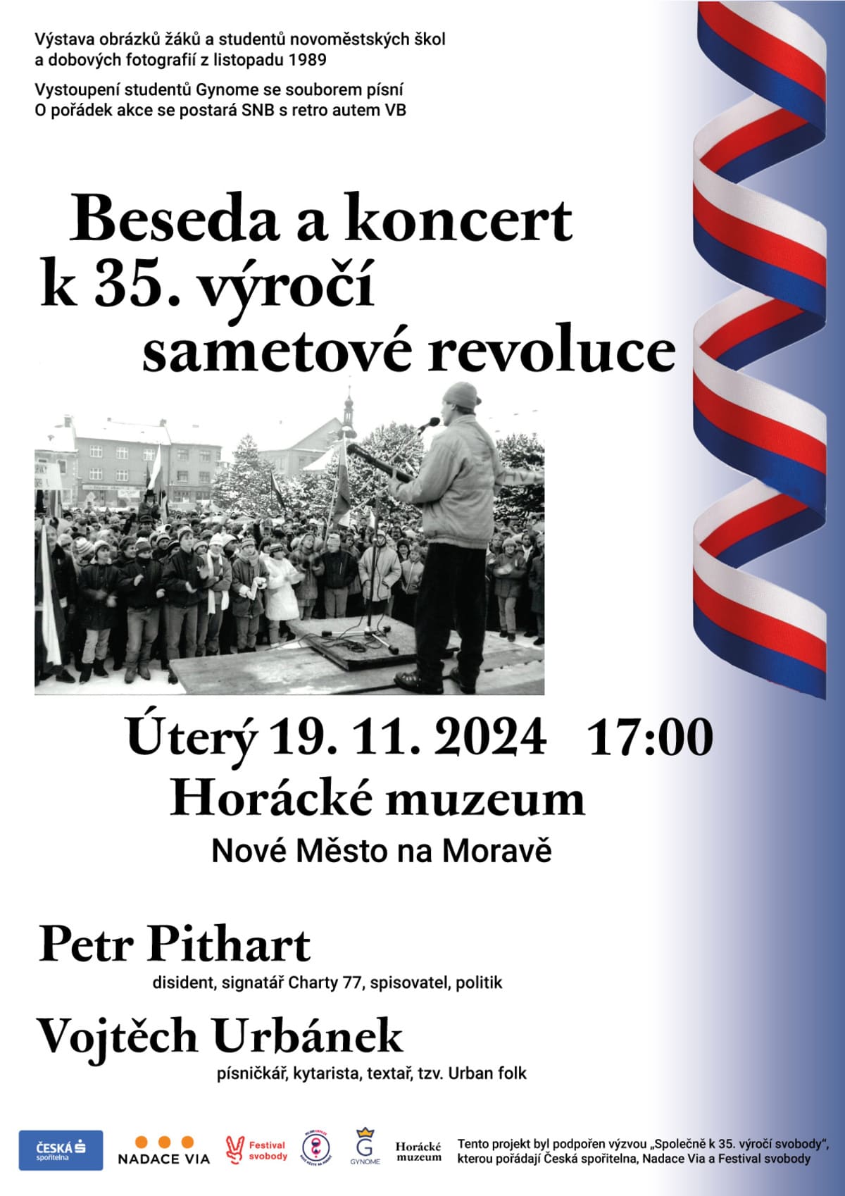 Beseda a koncert k 35. výročí sametové revoluce