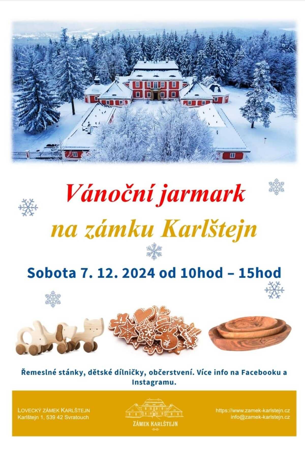 Vánoční jarmark na zámku Karlštejn