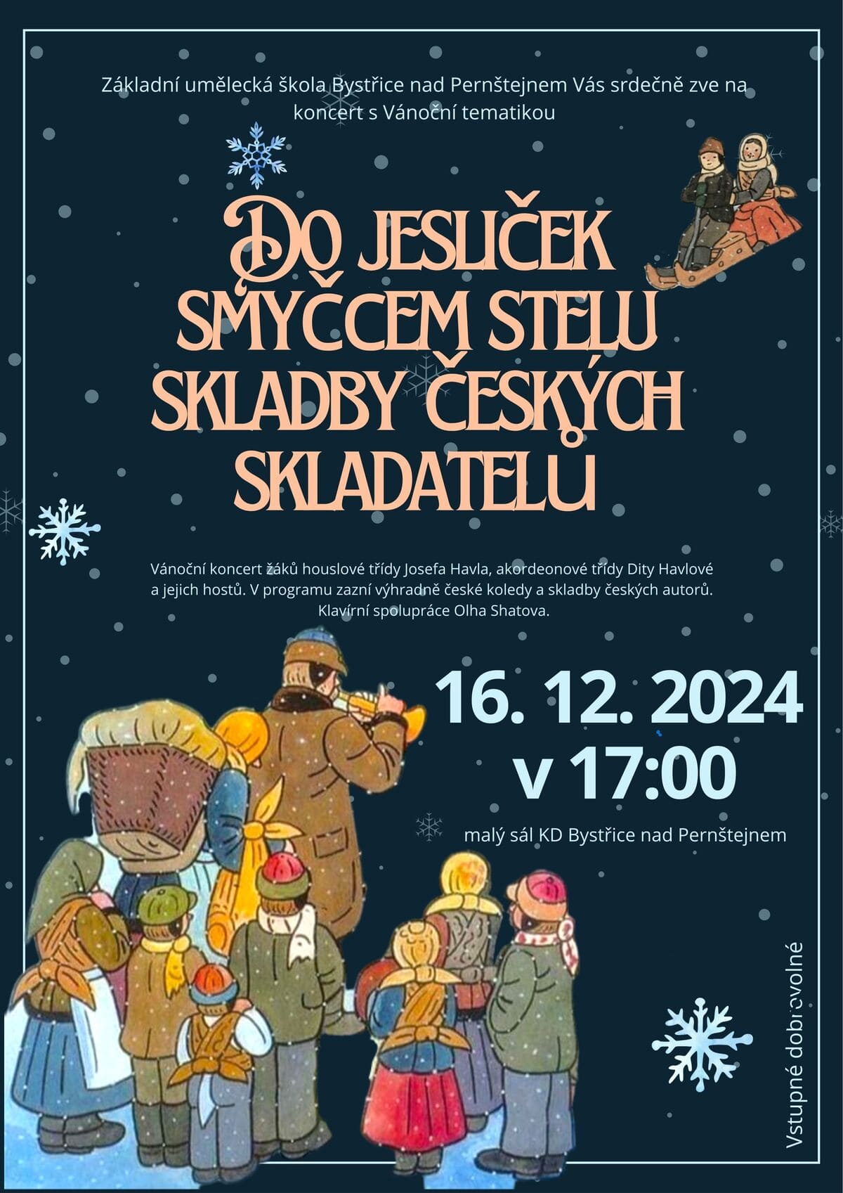Do jesliček smyčcem stělů skladby českých skladatelů