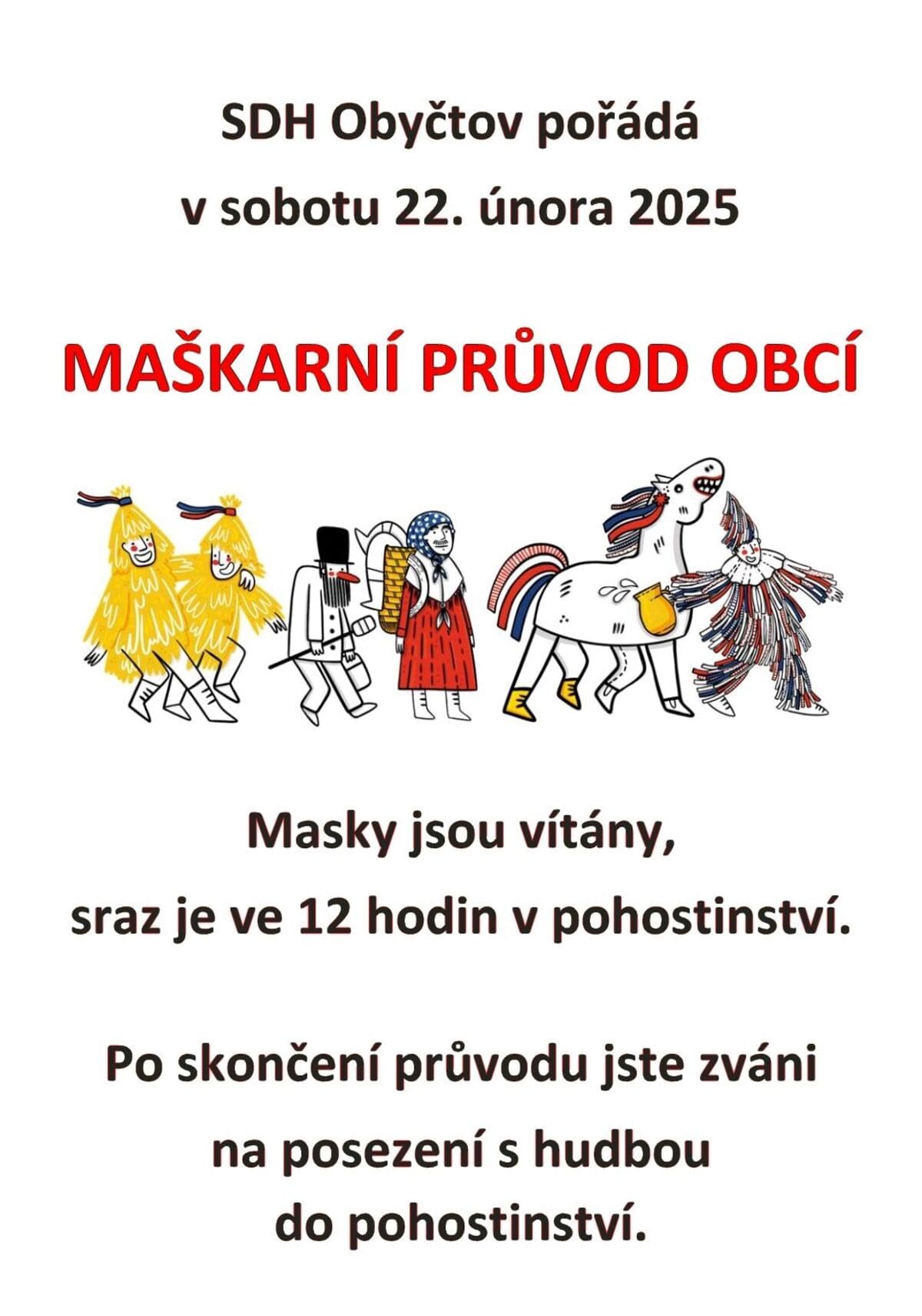 Maškarní průvod obcí