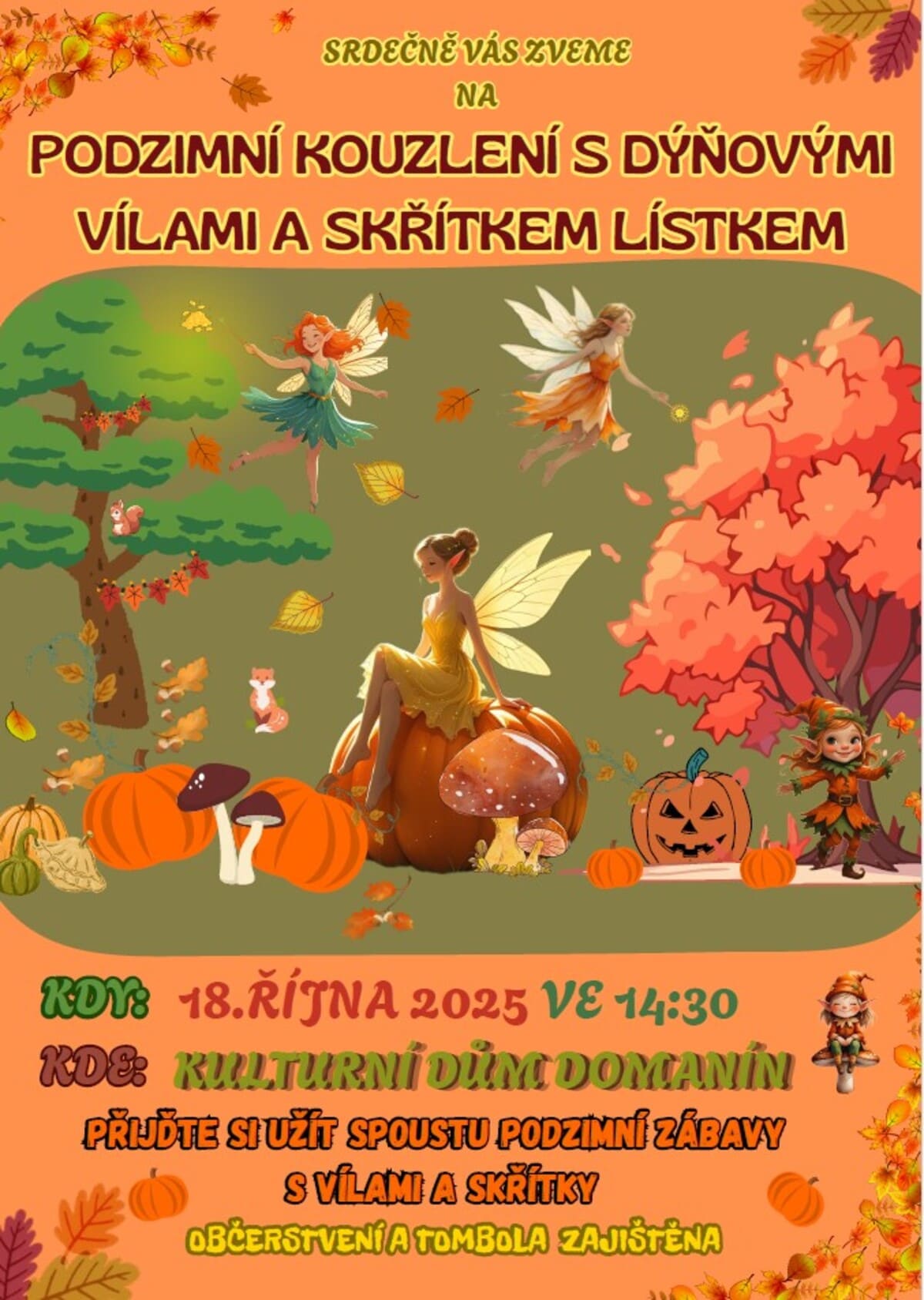 Podzimní kouzlení s dýňovými vílami a skřítkem Lístkem