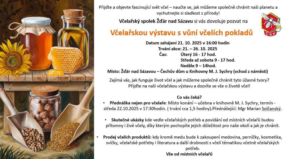 Včelařskou výstavu s vůní včelích pokladů