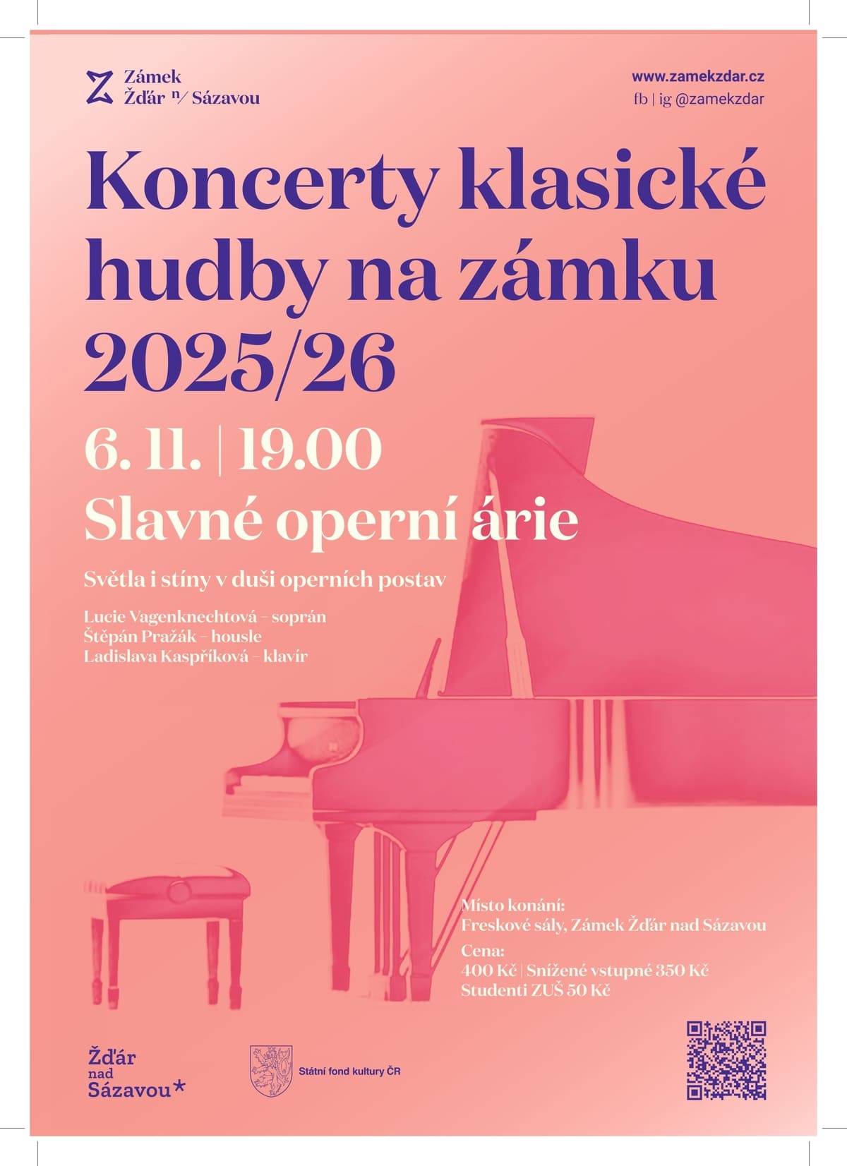 Koncerty klasické hudby na zámku 2025/26