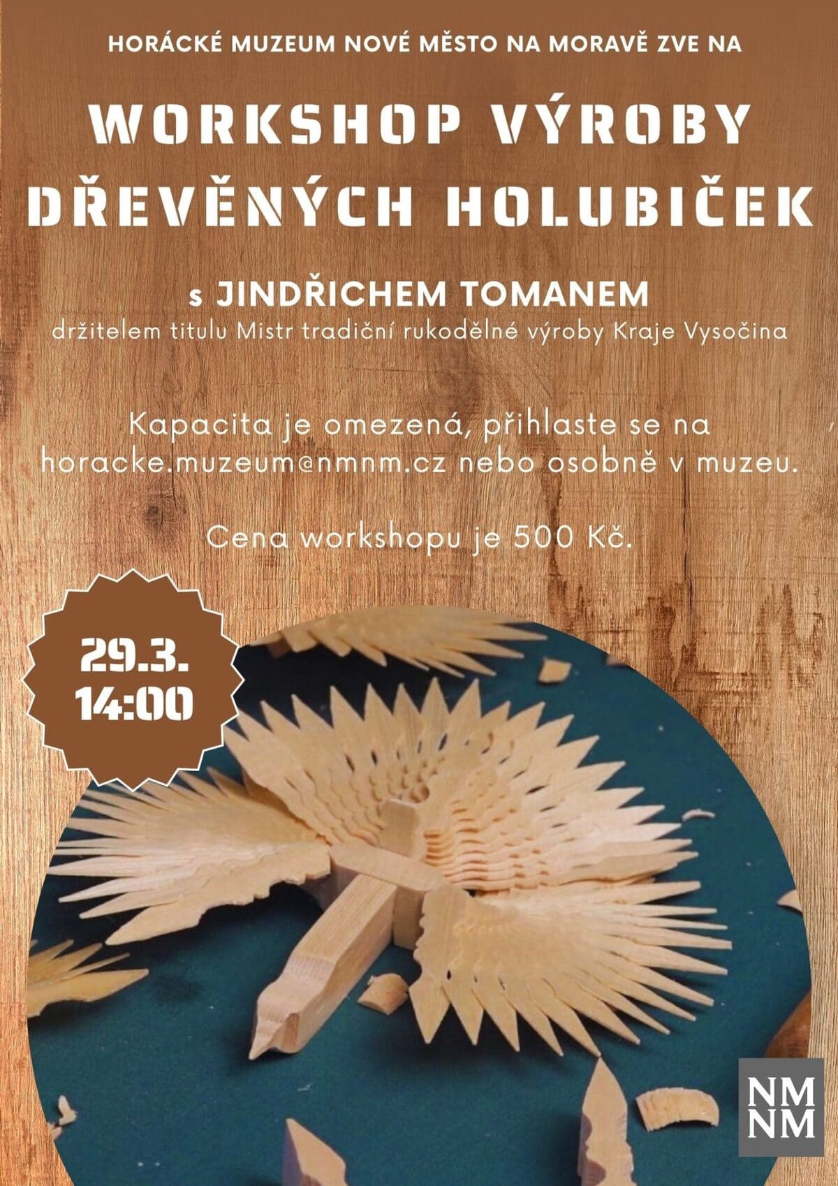 Workshop výroby dřevěných holubiček