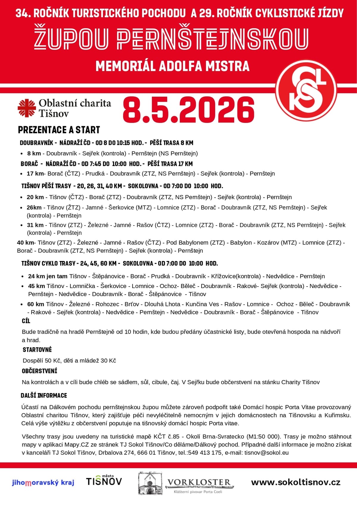 Župou Pernštejnskou - Memoriál Adolfa Mistra