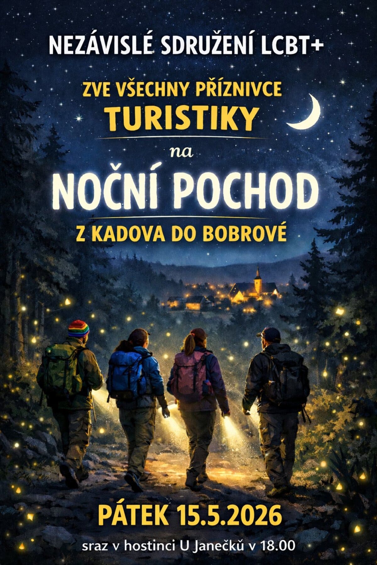 Noční pochod z Kadova do Bobrové