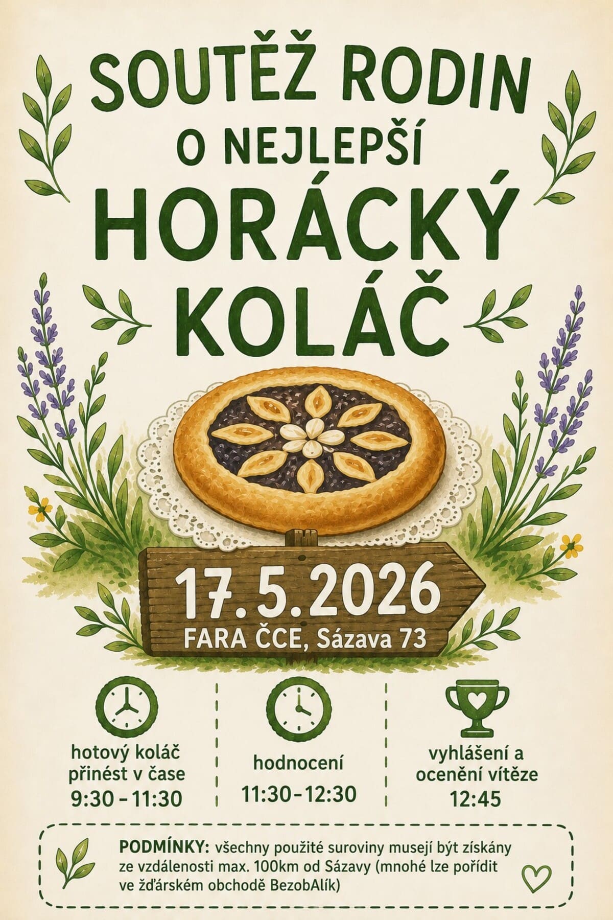 Soutěž rodin o nejlepší Horácký koláč