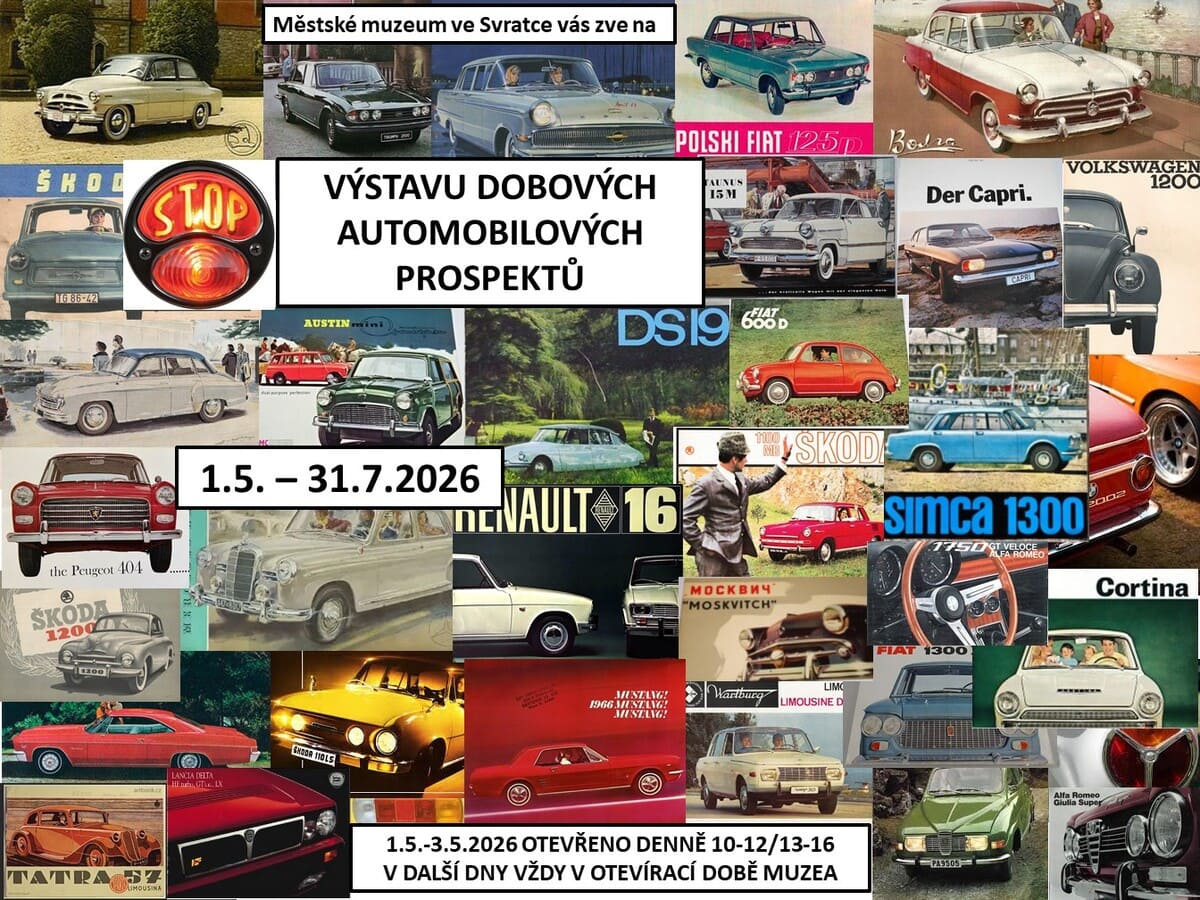 Výstava dobových automobilových prospektů