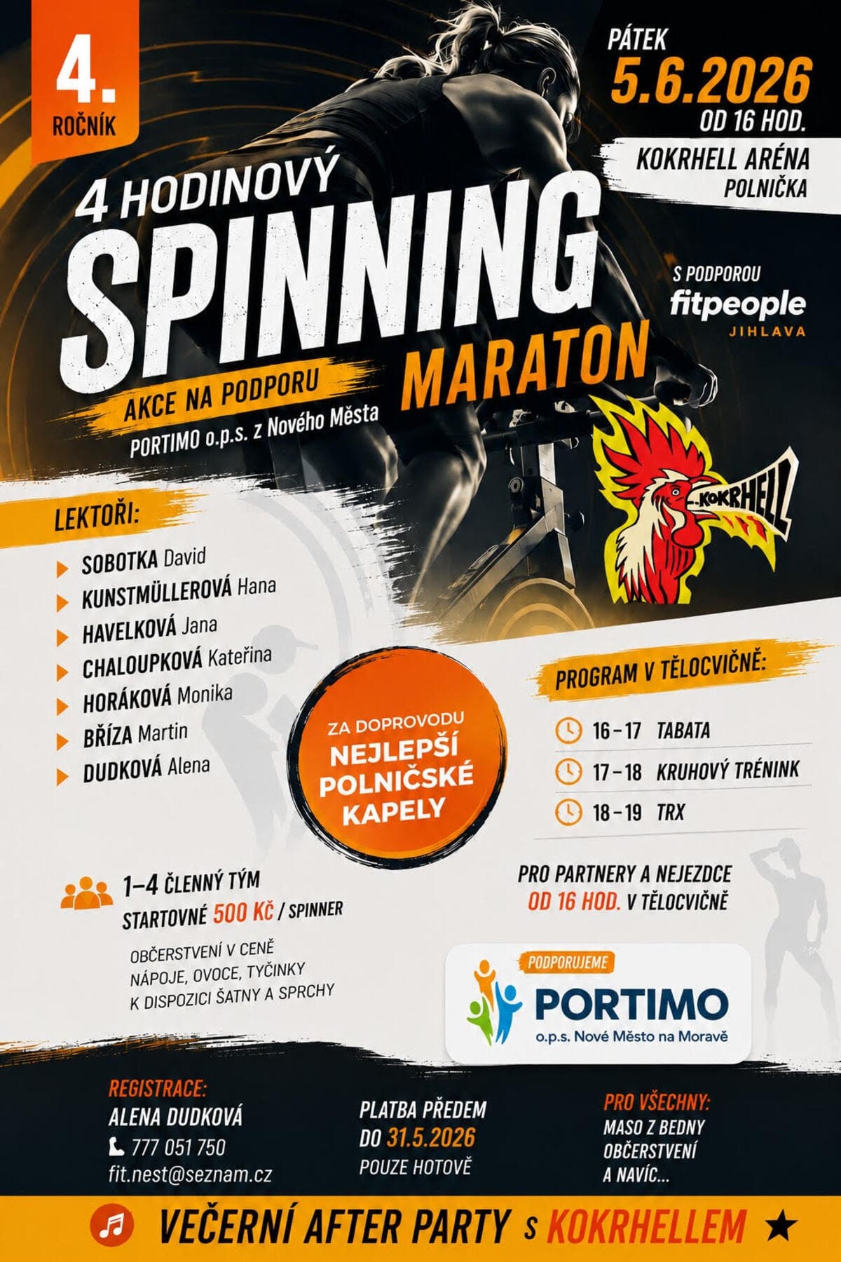 4 hodinový Spinning Maraton