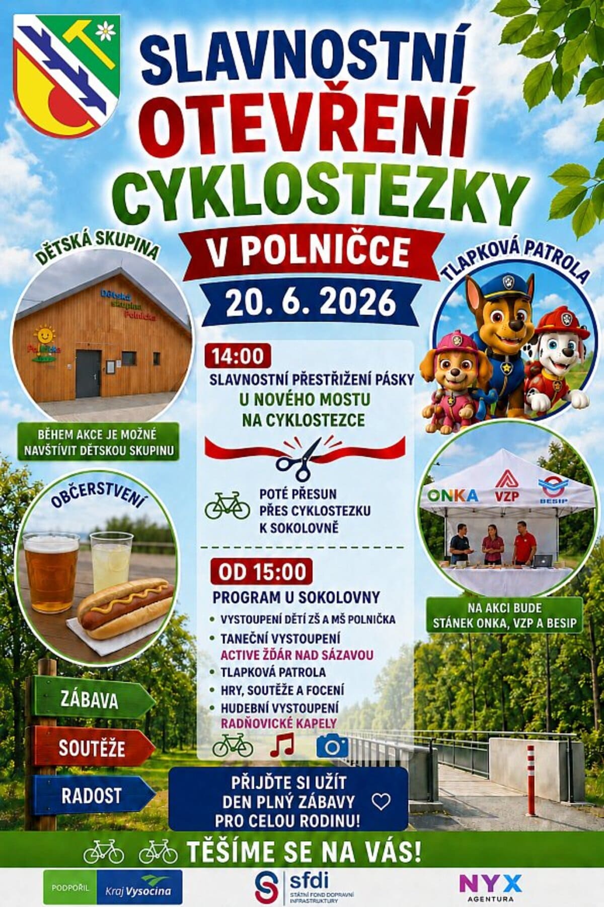 Slavnostní otevření cyklostezky v Polničce