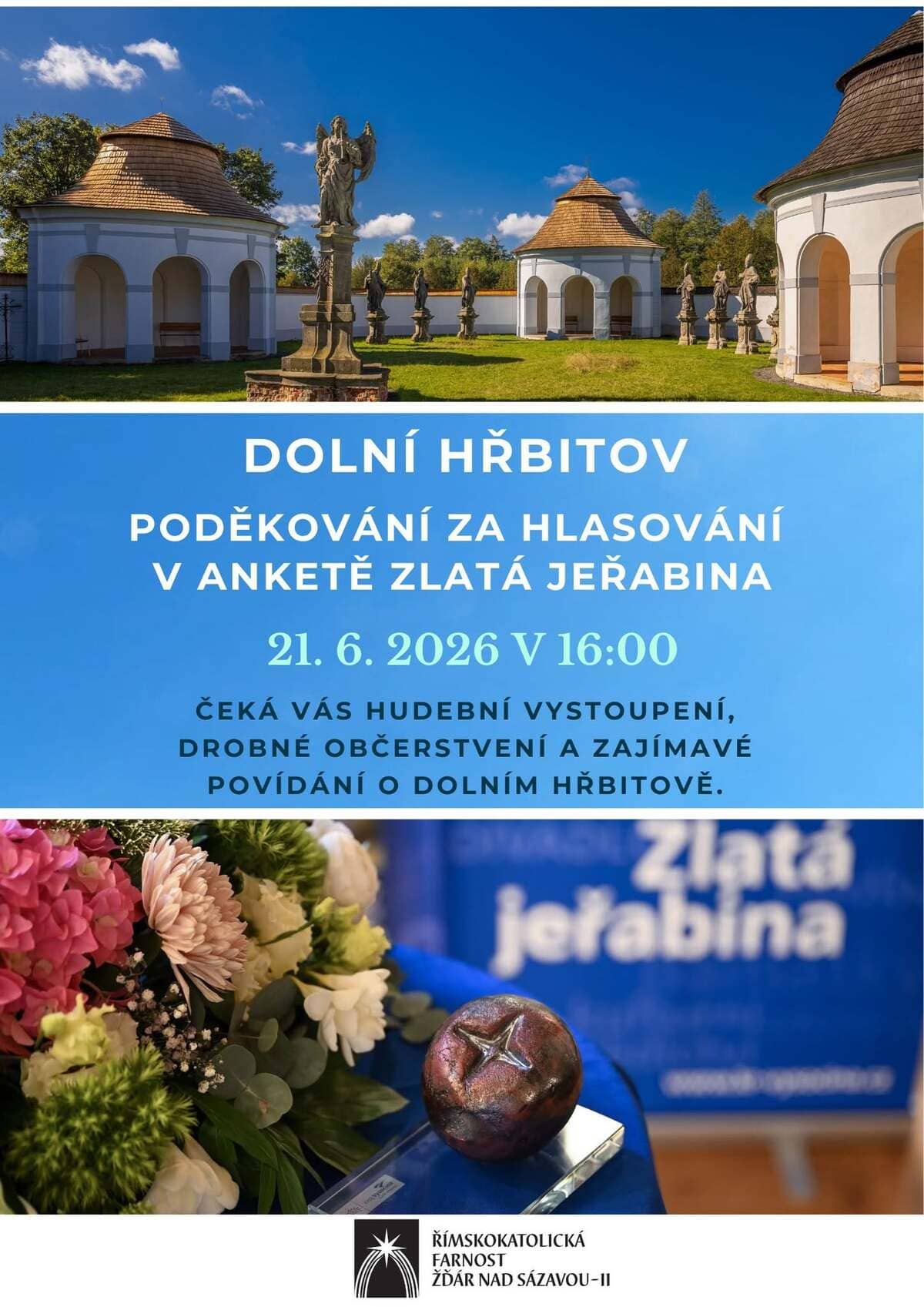 Dolní hřbitov: Poděkování za hlasování v anketě Zlatá jeřabina