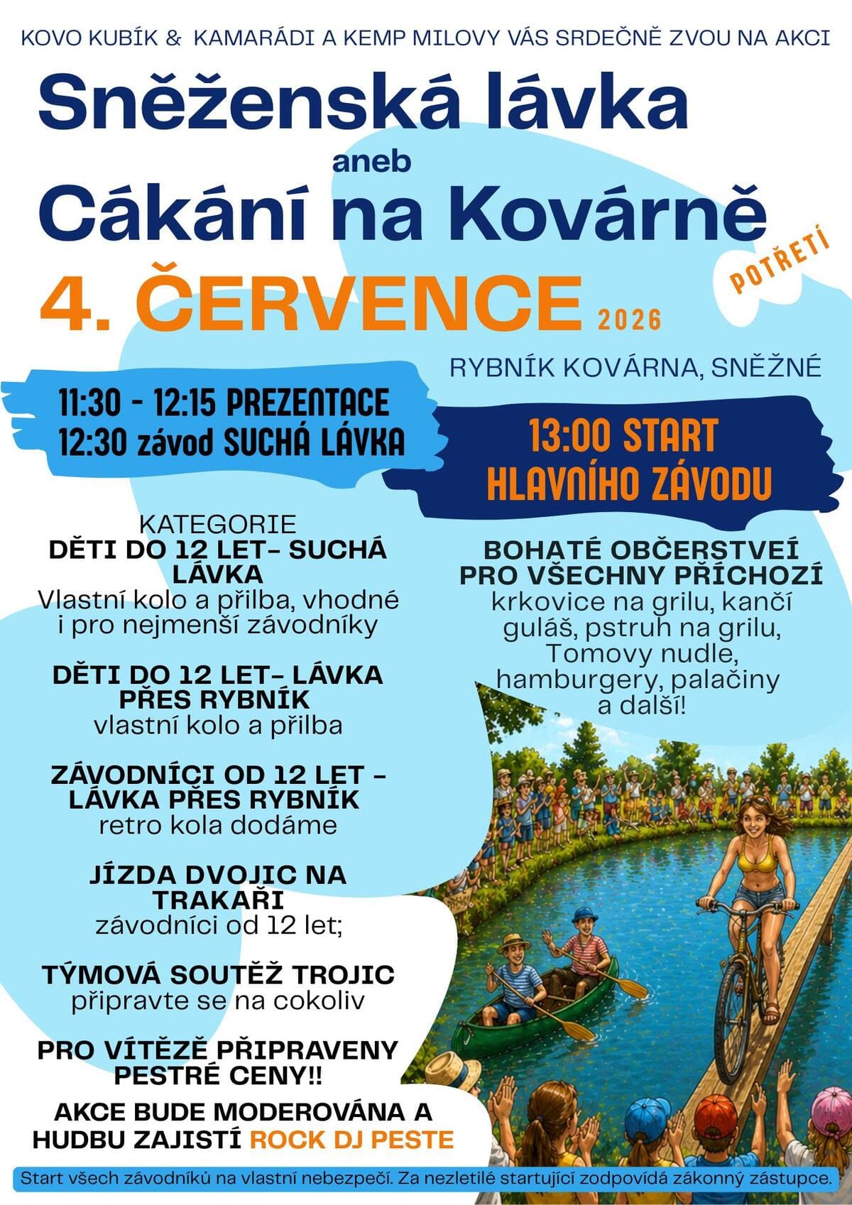 Sněženská lávka aneb Cákání na Kovárně