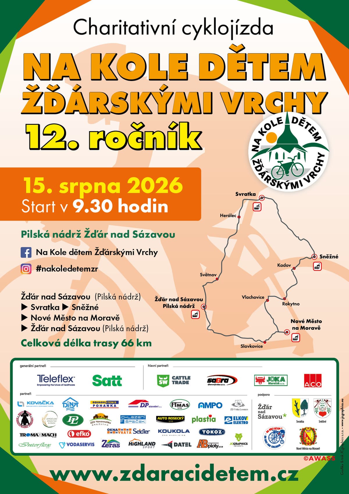 Na kole dětem Žďárskými vrchy