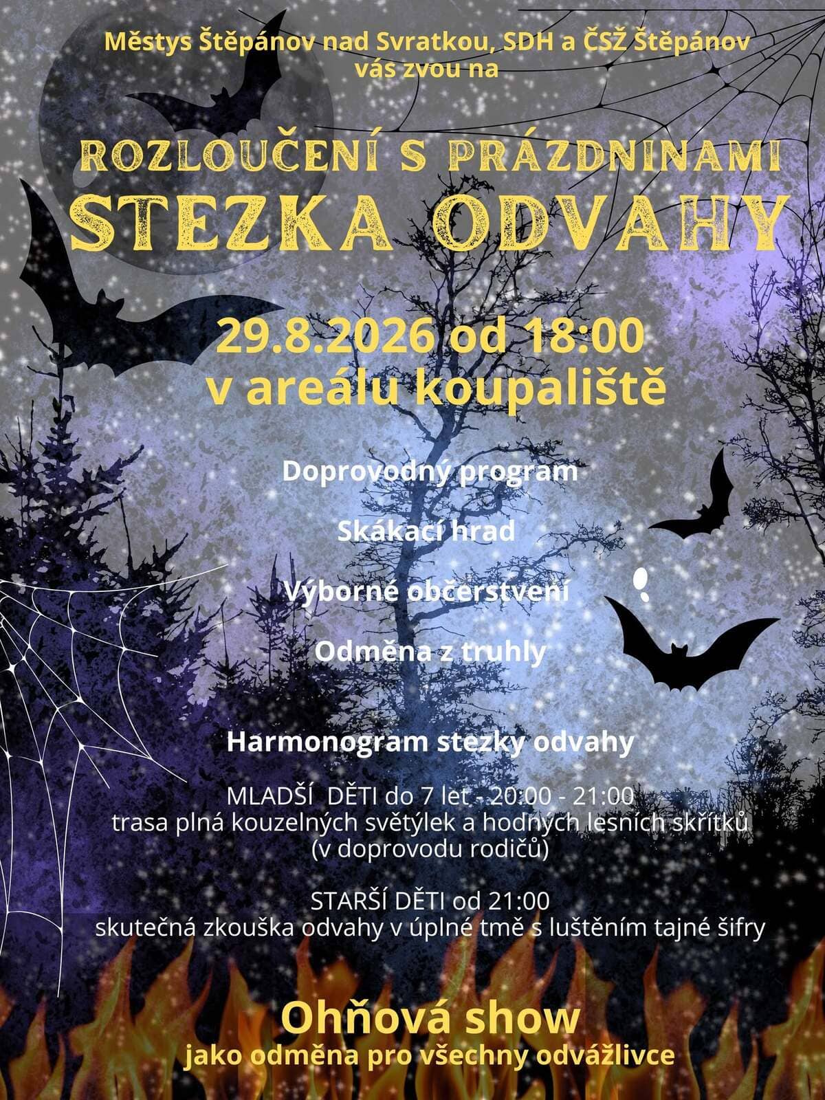 Rozloučení s prázdninami - Stezka odvahy