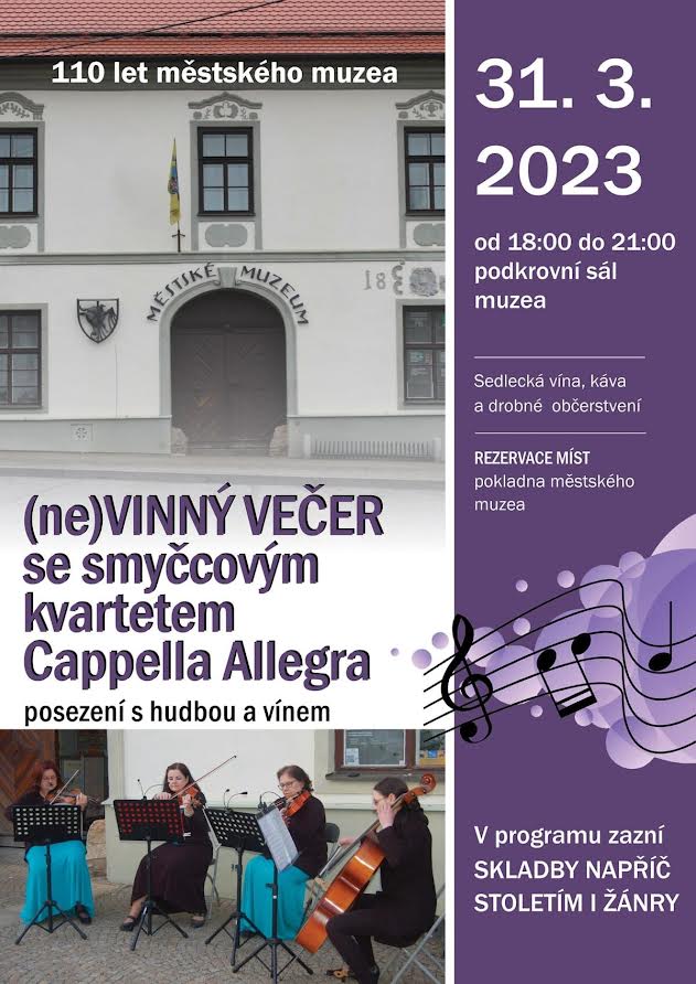 (ne)vinný večer se smyčcovým kvartetem Cappella Allerga