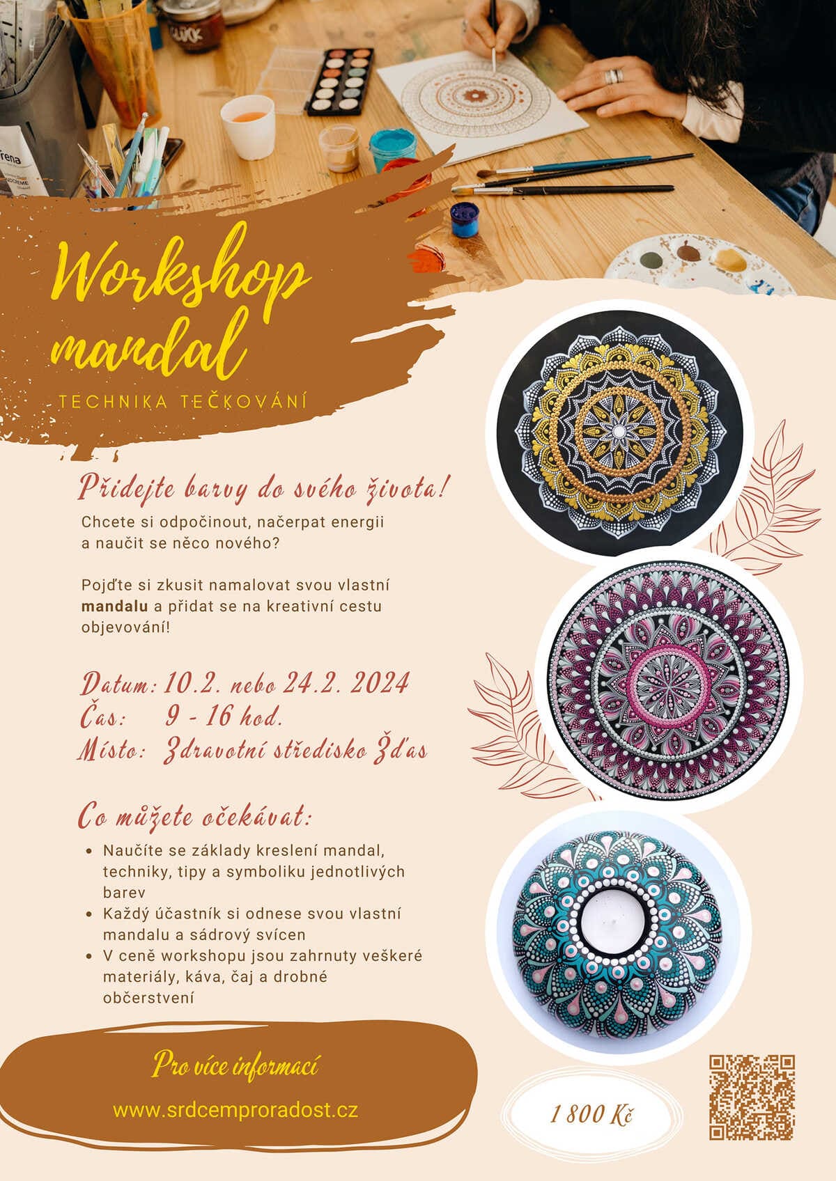 Workshop mandal - Technika tečkování