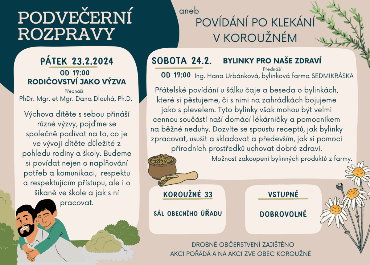 Podvečerní rozpravy aneb Povídání po klekání v Koroužném