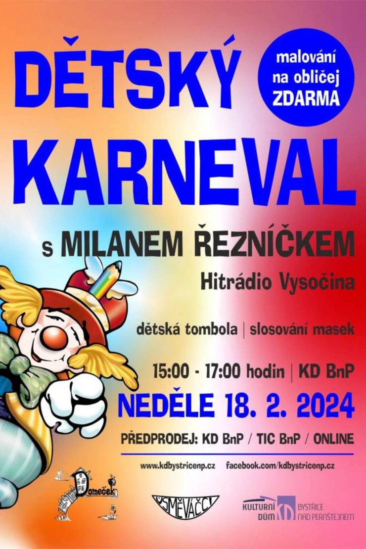 Dětský karneval s Milanem Řezníčkem