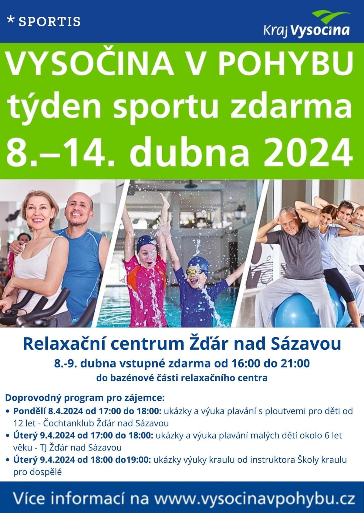 VYSOČINA V POHYBU týden sportu zdarma