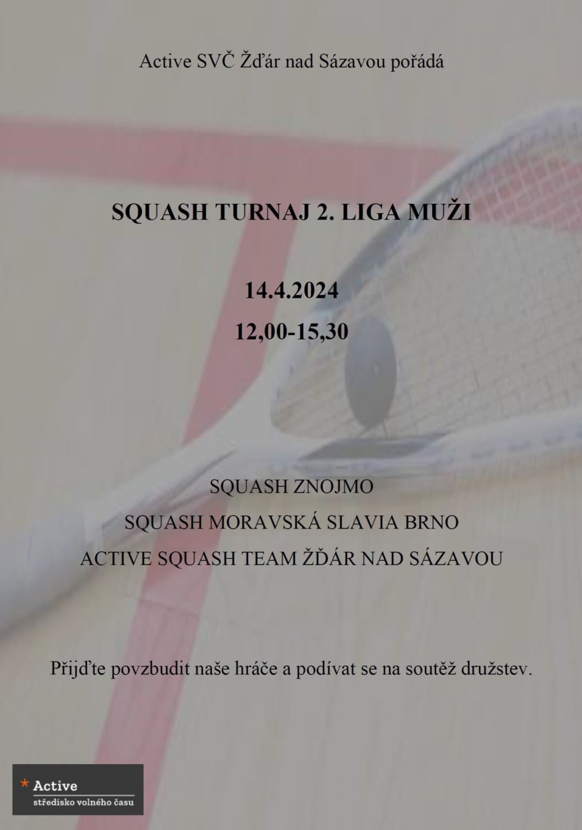 Squash Turnaj 2. liga mužů