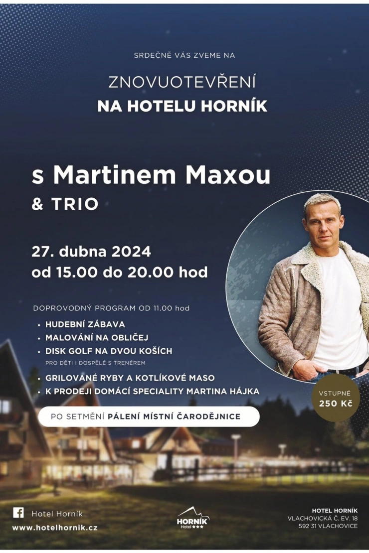 Znovuotevření Hotelu Horník s Martinem Maxou & Trio