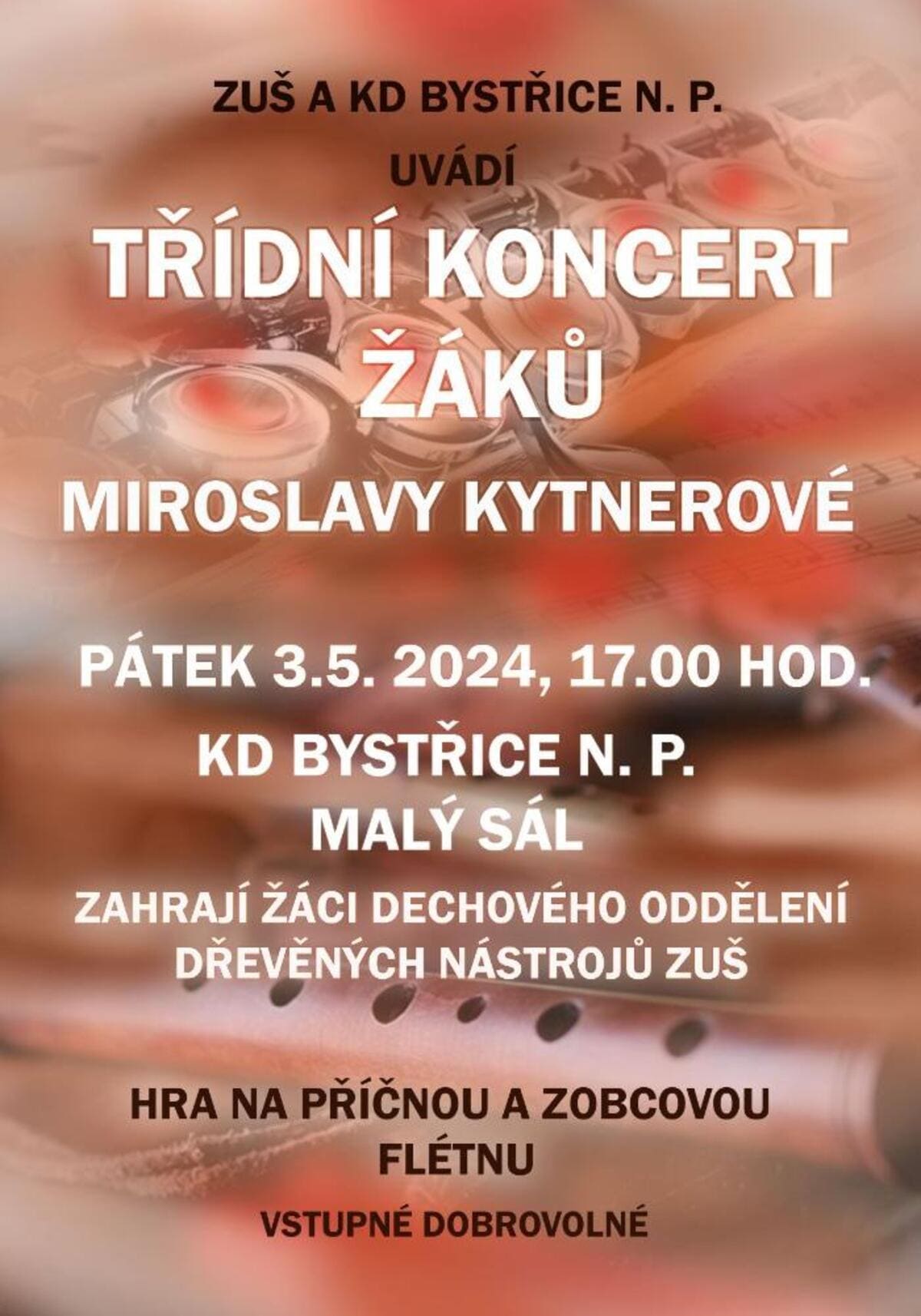 Třídní koncert žáků Miroslavy Kytnarové