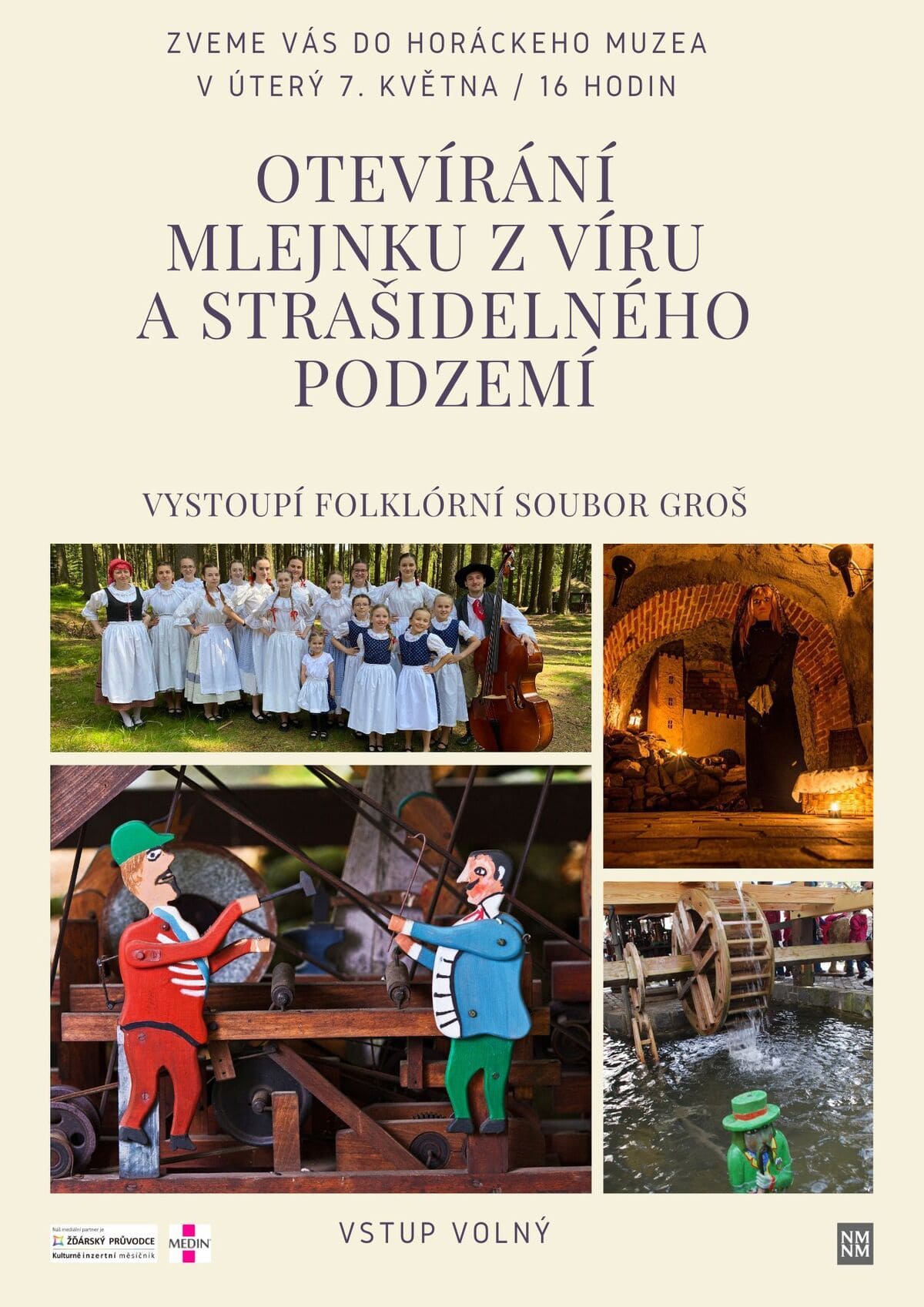 Otevírání mlýnku z víru a strašidelného podzemí