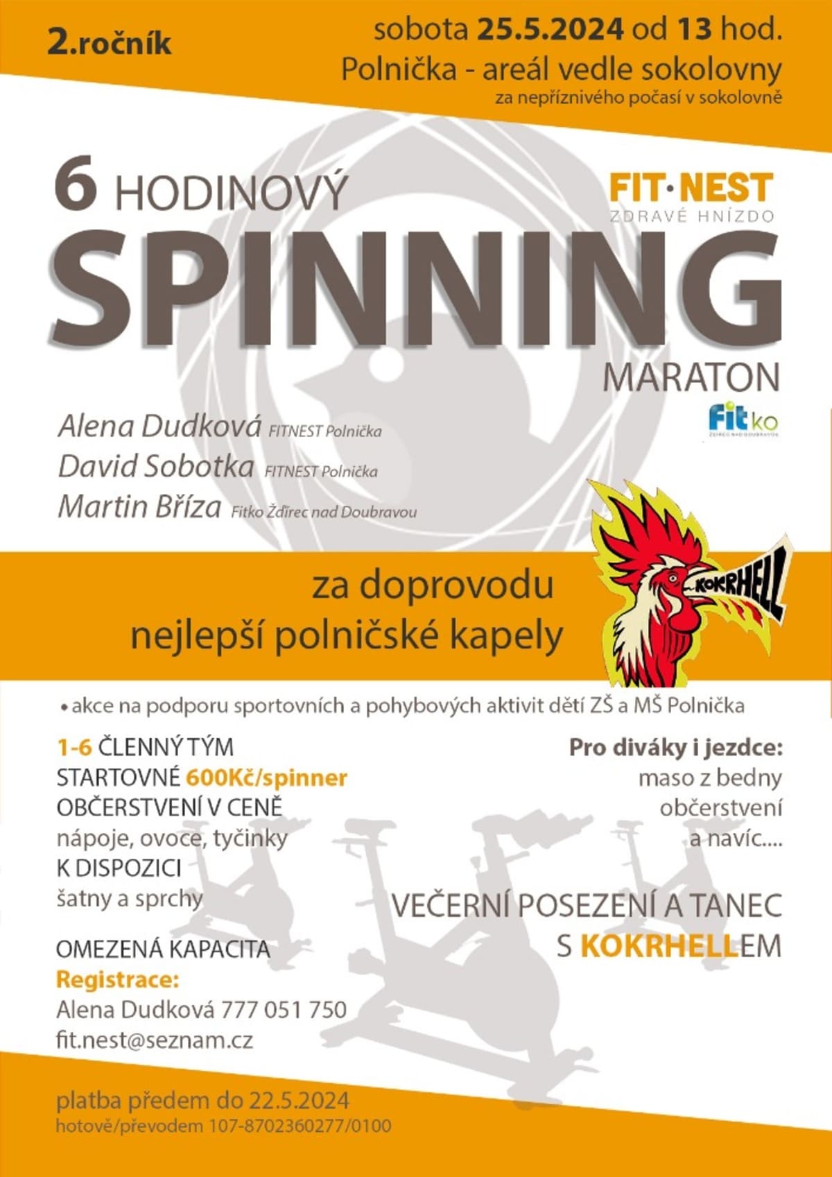 6 hodinový SPINNING MARATON
