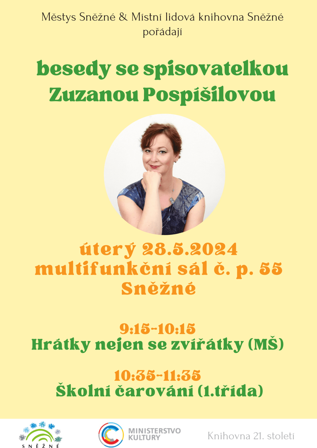 Besedy se spisovatelkou Zuzanou Pospíšilovou