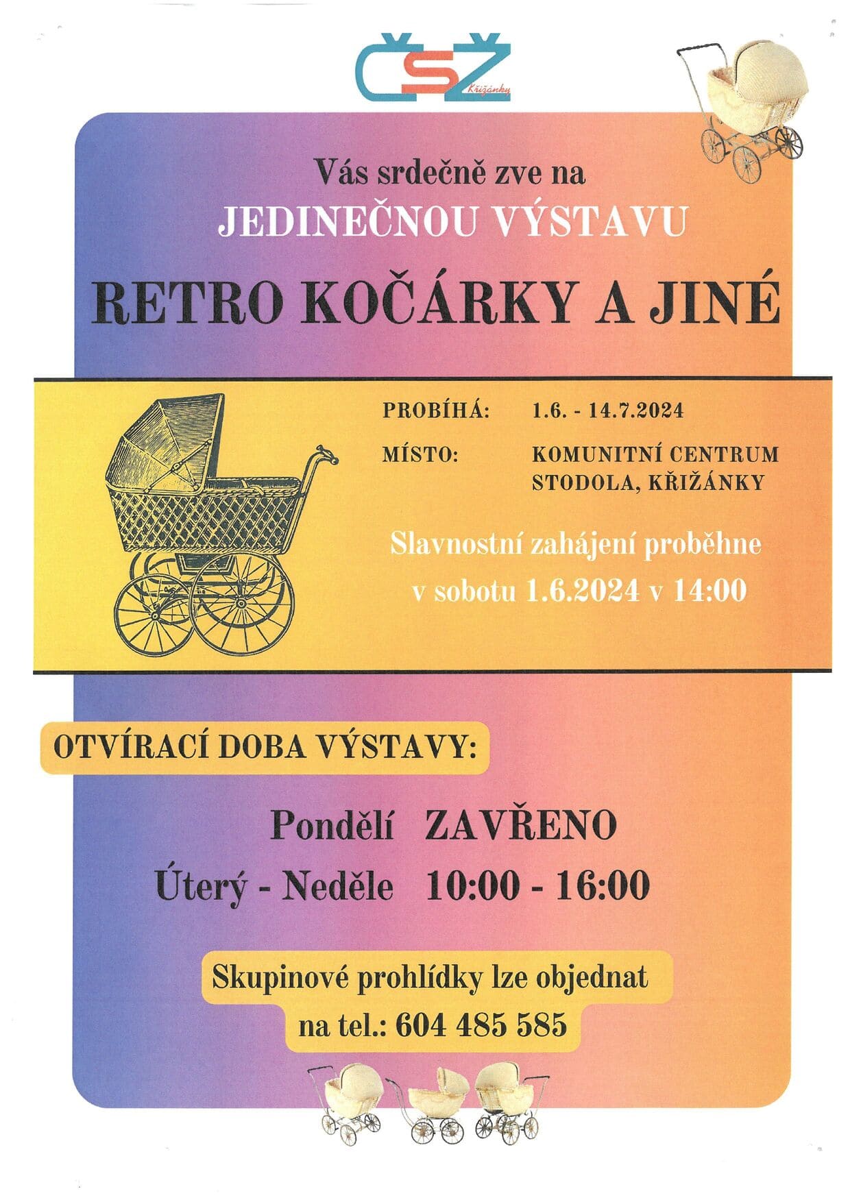 Jedinečná výstava Retro kočárky a jiné