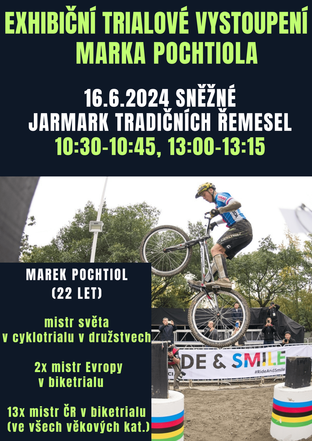 Exhibiční trialové vystoupení Marka Pochtiola